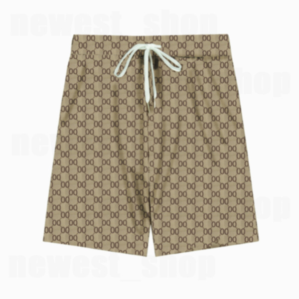 Summer designer Luxury Mens shorts Beach pants classic double logo drawstring letter khaki print short casual cotton pant swimming trunks breeches