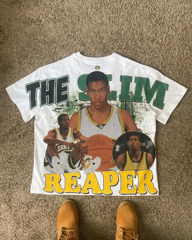 Men's T Shirts Hip Hop Men TShirt Vintage Summer Casual American Style Personalized Design Basketball Player Prints Cotton Fashion Trend
