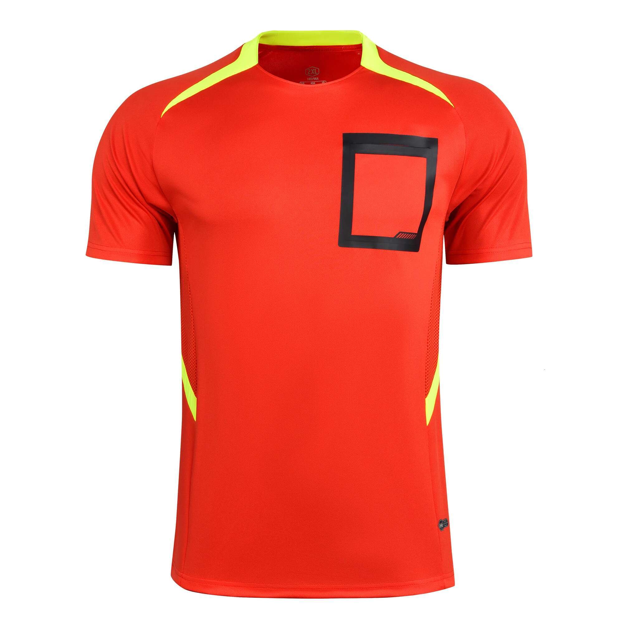 Men Professional Uniforms Rugby Soccer Football Referee Jerseys Pockets Judge Short Sleeve Shirts Breathable Quick Dry