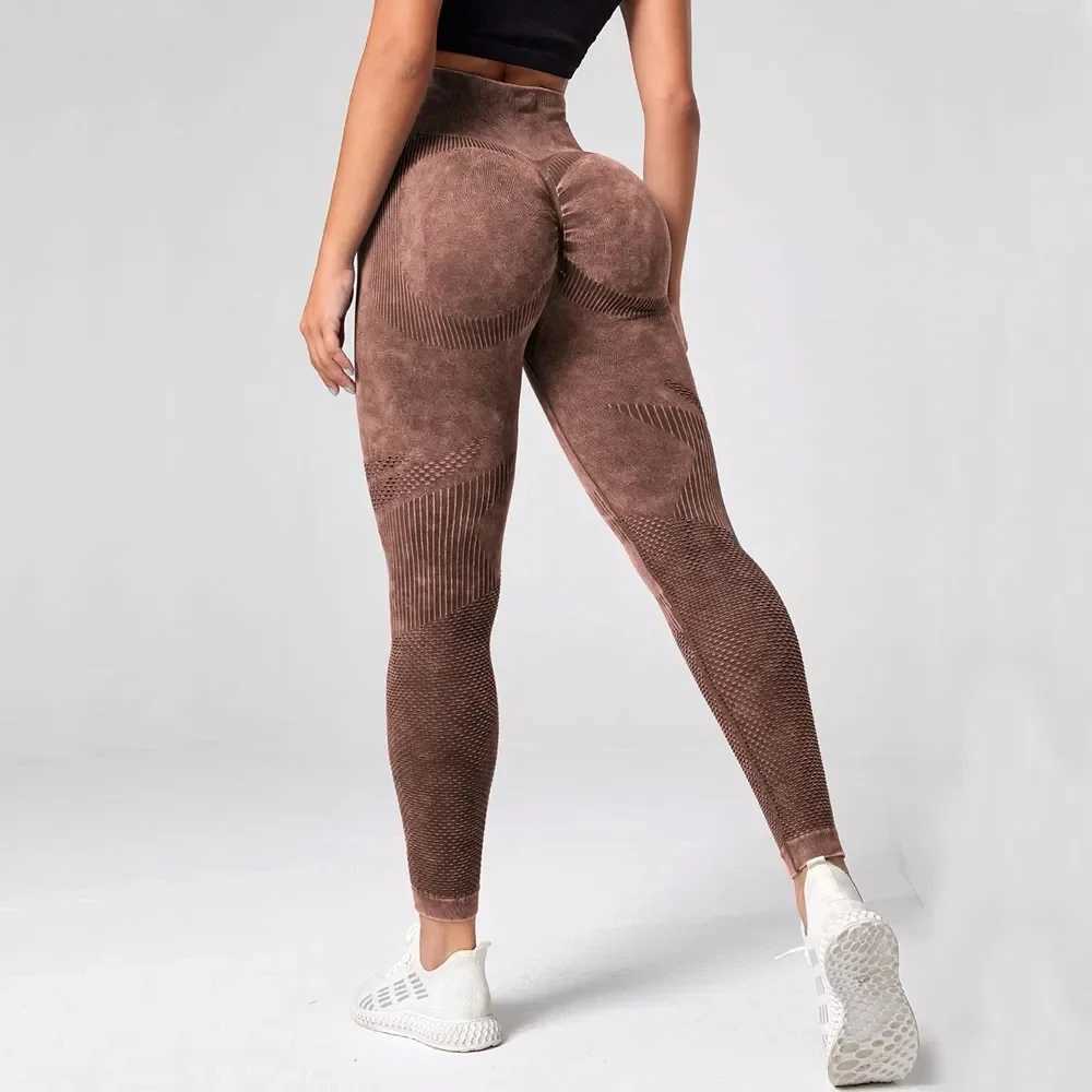 Active Pants 2025 Womens Leggings Washing pants Bubble Butt Push Up Fit Legging High Waist Scrunch Tight Womens Gym Seaml Legging Y2503129XG4