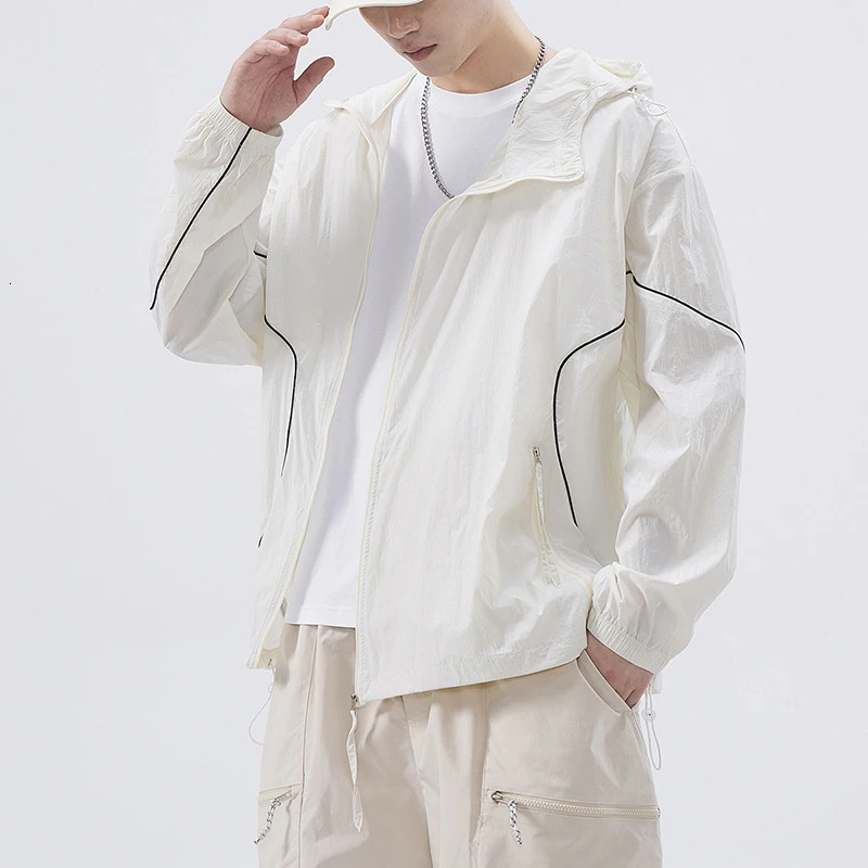 Ueteey Sunscreen Jacket Mens Hiking Thin Camping Ice Skin Fishing Ultra Light Fast Drying Windproof Outdoor 250313