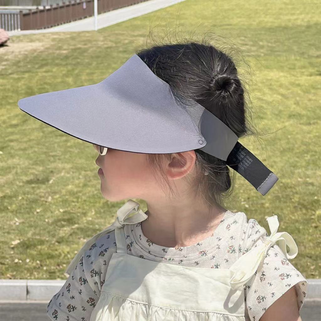 Children's hat summer, boys and girls, no trace, empty top hat, UPF50+UV resistant large eave sun baseball cap
