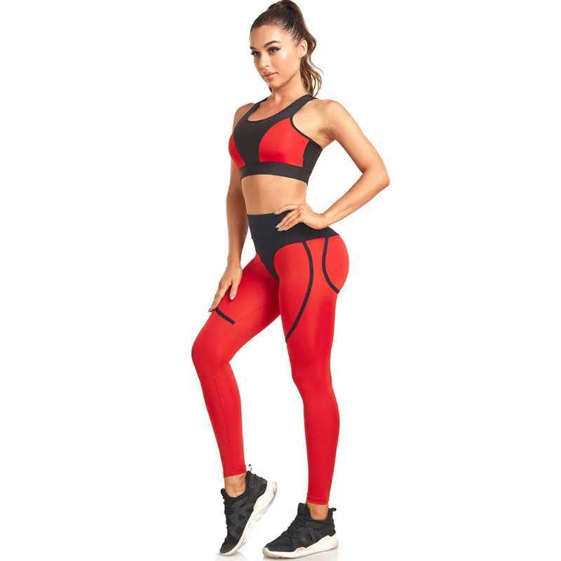 Active Pants Sports High Waist Leggings Women Spliced Slim Tights Gym Workout Running Sexy Butt Lift Fashion Elastic Cropped Pants Y25031282YN