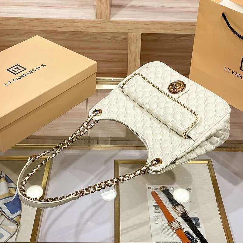 Light Brand Women's Handbag New Designer High-Quality Shoulder With Contrasting Color Crossbody Chain Bucket Bag