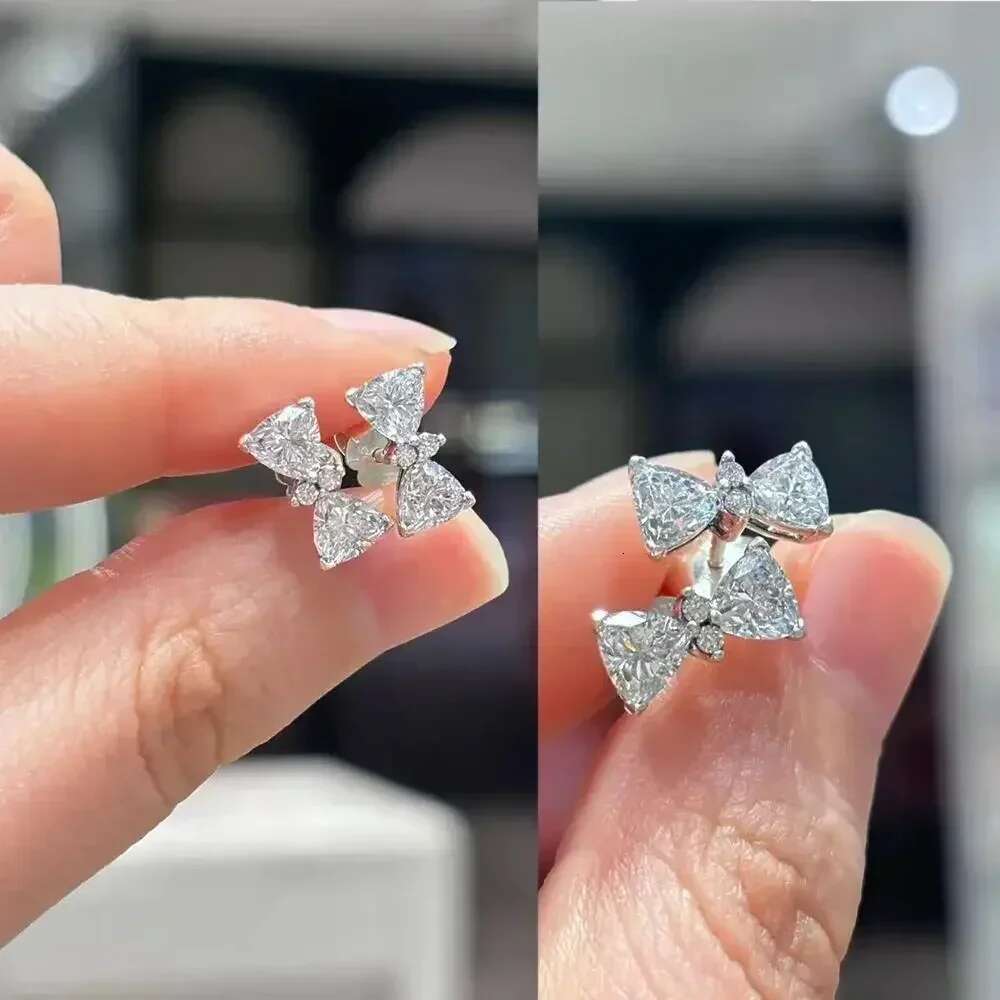 2025 Fashionable Girl Style 925 Sterling Silver Sweet And Romantic Bow&Flower&Heart Earrings Cute Gift Jewelry High Quality