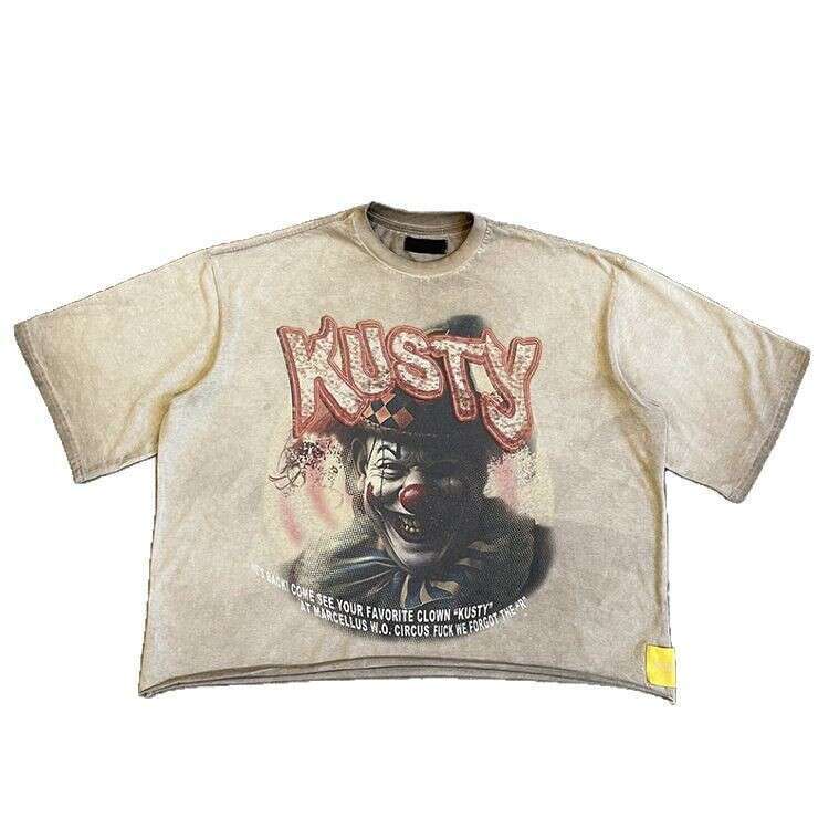 Oversized Vintage Acid Wash Cropped Boxy T-shirt