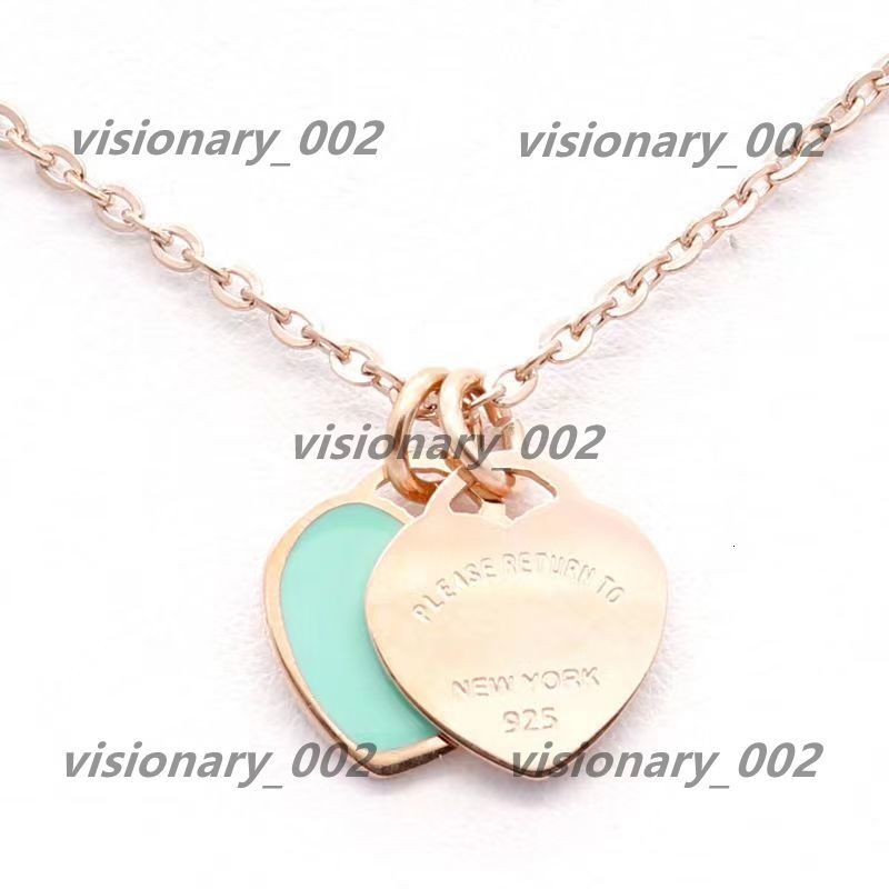 2025 Pendant Necklaces Heart Womens Necklace Designer Jewellery Chains Pendant Stainless Steel Charm anniversary Gift Gold Pla tiffamy tiffanyx tiffanys V4CW