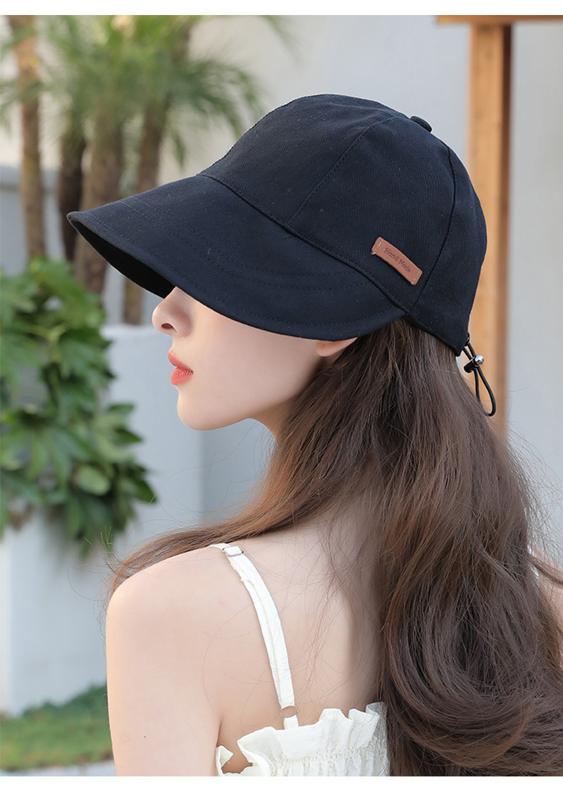 baseball cap 2025 new quick drying sunshade for women, big head circumference, face covering, fisherman hat, summer UV resistant sun hat