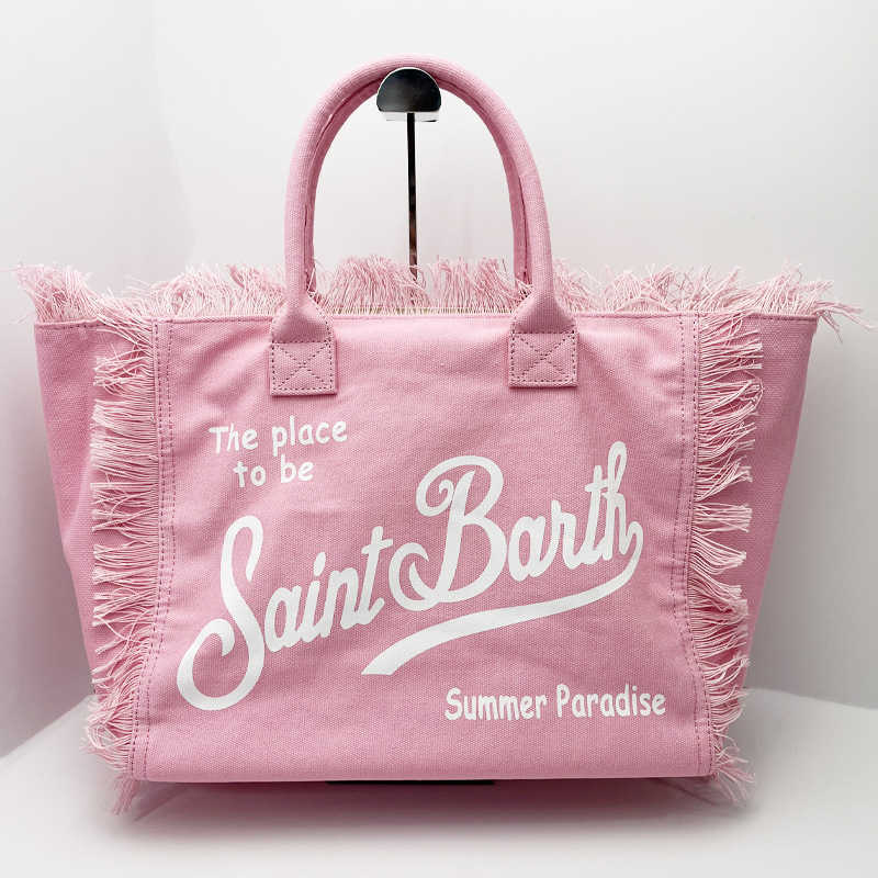 Saint Bart's New Women's Large Capacity Casual Travel Canvas Handmade Tassel Handbag Tote Bag 250315