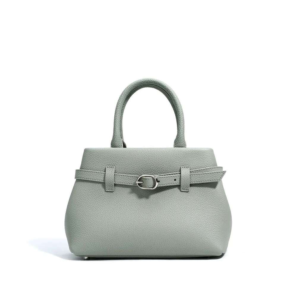 Women's Bags New Leather Handbag Premium Simple Versatile Messenger Niche Design Commuter Women's Bag Exquisite and Compact