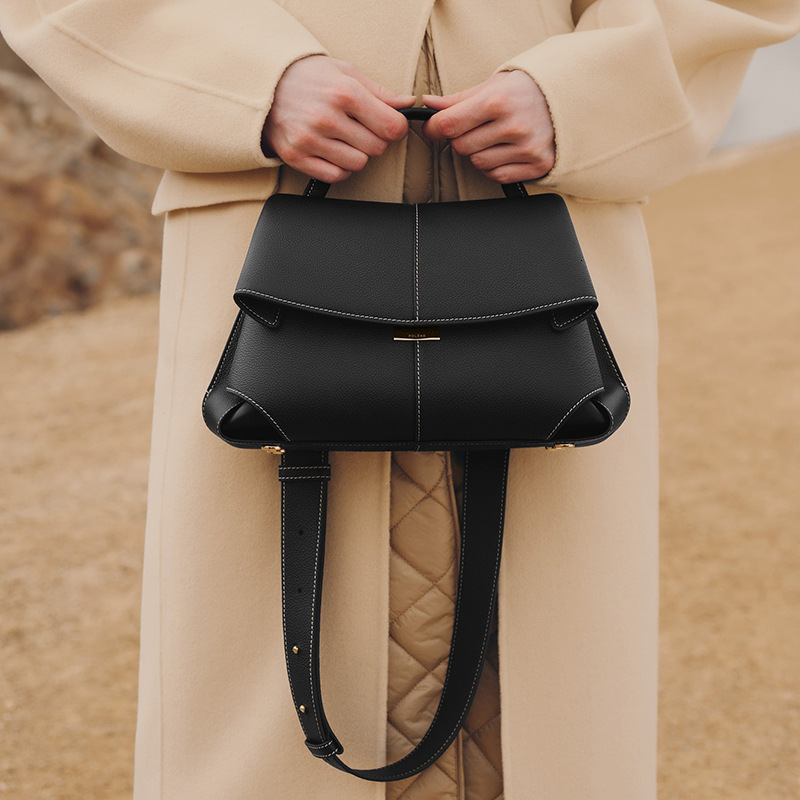French Niche Poeive New Smile High-End Sense, Noble Concubine Bag, Handbag, Crossbody Leather, Women's Handbag