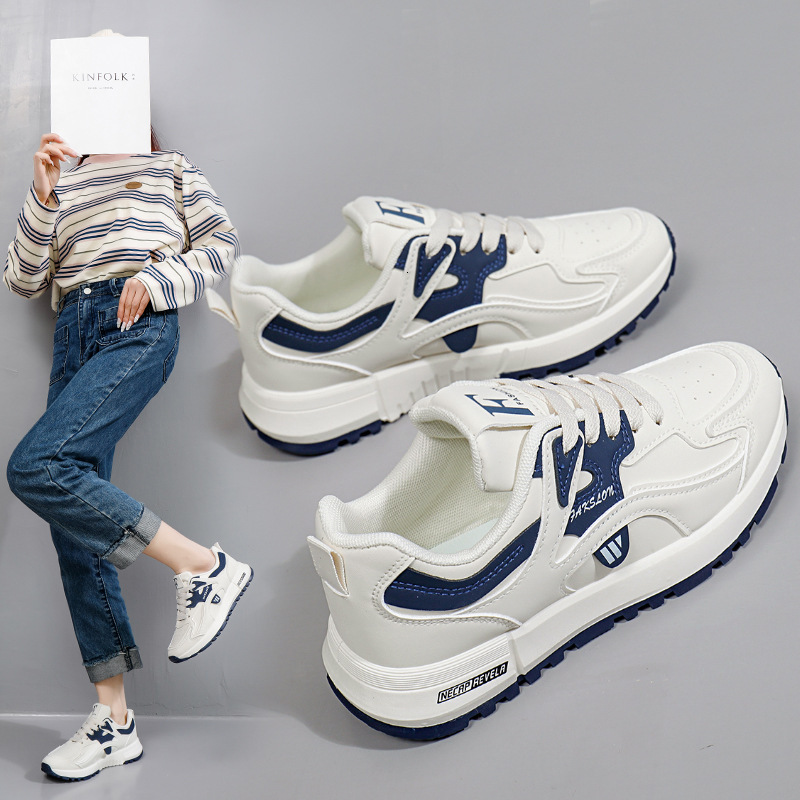 2025 Spring summer New Women s White Shoes Fashion Designer Trend Simple Board Shoes Outdoor Leisure Sports Training Shoes Running Shoes Skateboarding