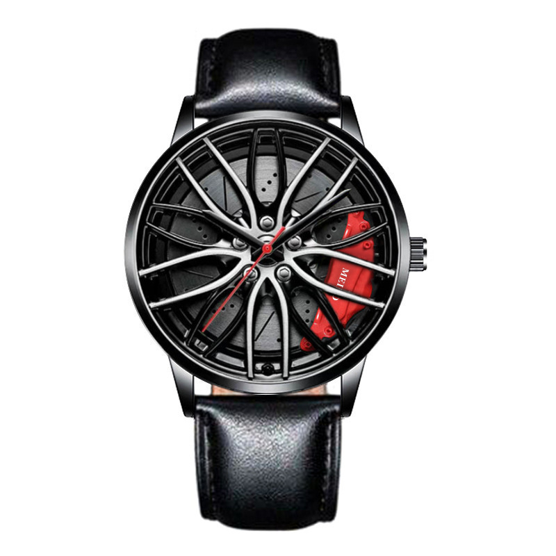 Mens Vacuum Plated Wheel Style Watch Fully Automatic Movement Non Mechanical New Model Design Stylish and Reliable Timepiece