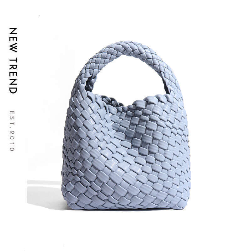 new niche hand-held hand woven versatile mother and child texture single shoulder armpit vegetable basket bucket bag