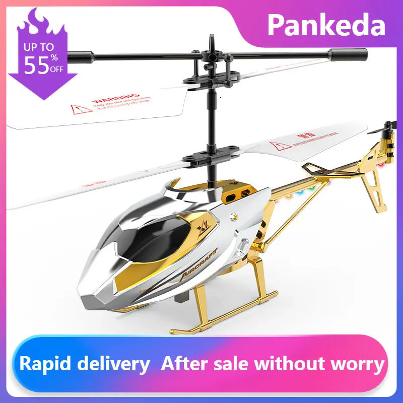 3.5 Pass Remote Control Airplane USB Charging Helicopter with LED Light Wireless RC Aircraft Birthday Toy Children Birthday Gift 250312
