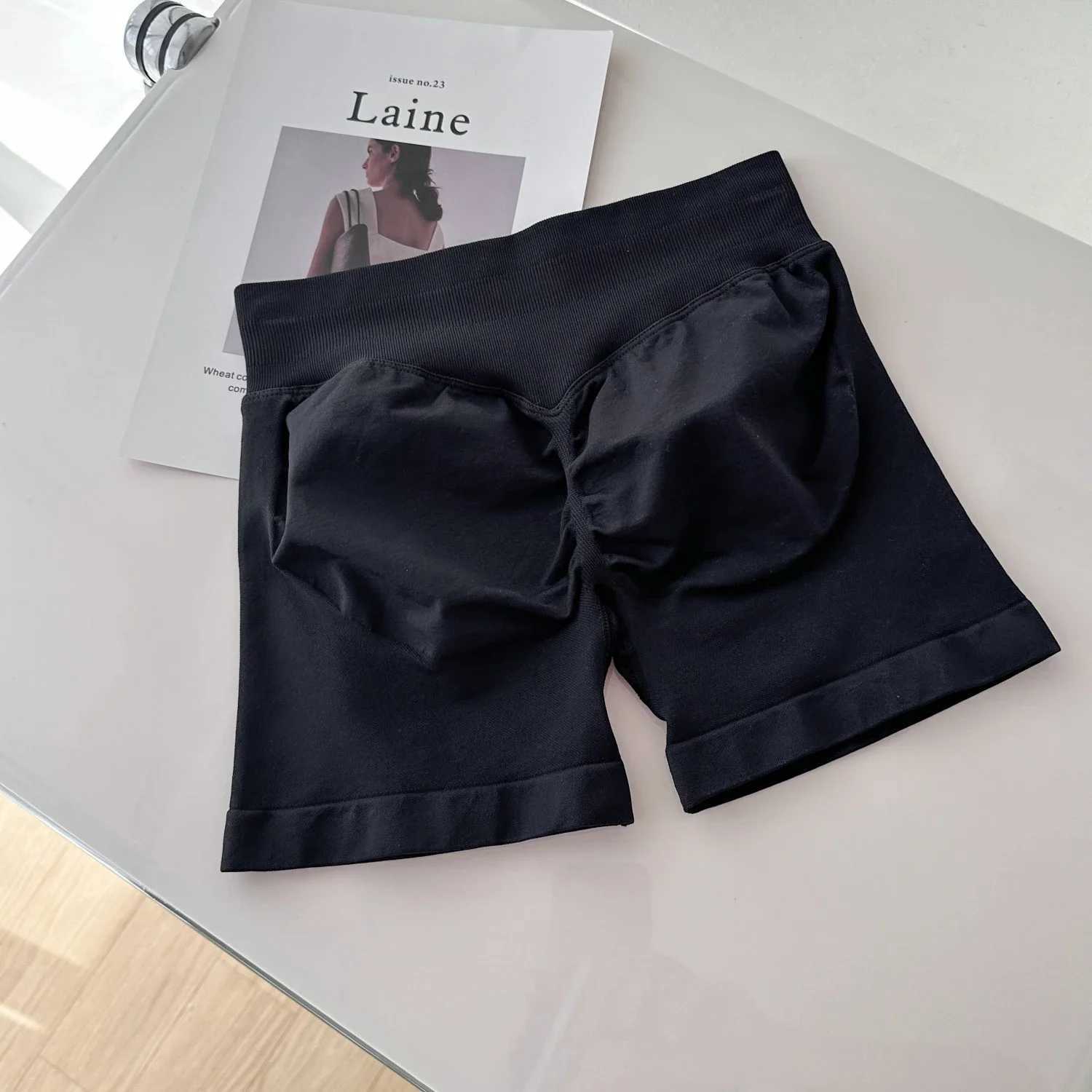 Active Shirts Tees Impact Shorts 4.5 With Gym Shorts Women Fitn Sports Low Ribbed Band Workout Scrunch Butt Booty Running Short Pants Y250312XIWC