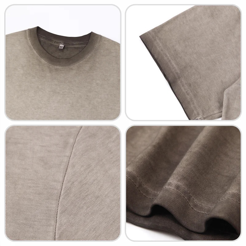 Customized Tshirt free printing of old n gradient clothing 100% pure cotton cultural shirt oversized pocket shorts 250313