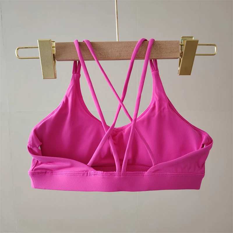 Active Shirts Tees Solid Color Sports Bra Gym Fitn Underwear Soft Breathable Fashion Hot Girl Bra Running Exercise Sexy Womens Underwear Y250312W3BQ