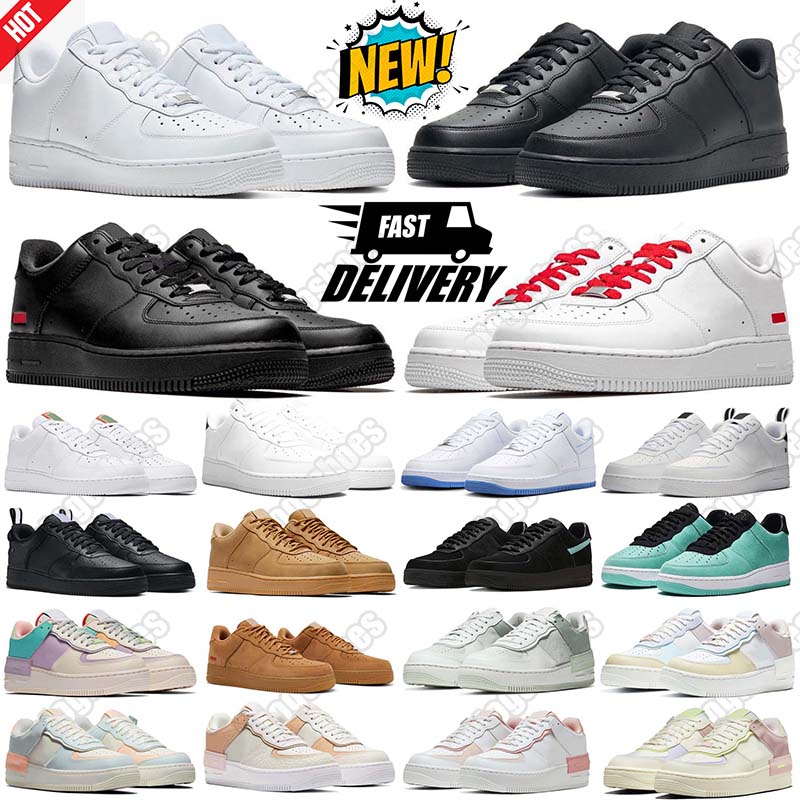 Free shipping designer running shoes for men women triple black white af1s chaussure womens outdoor sports mens trainers sneakers