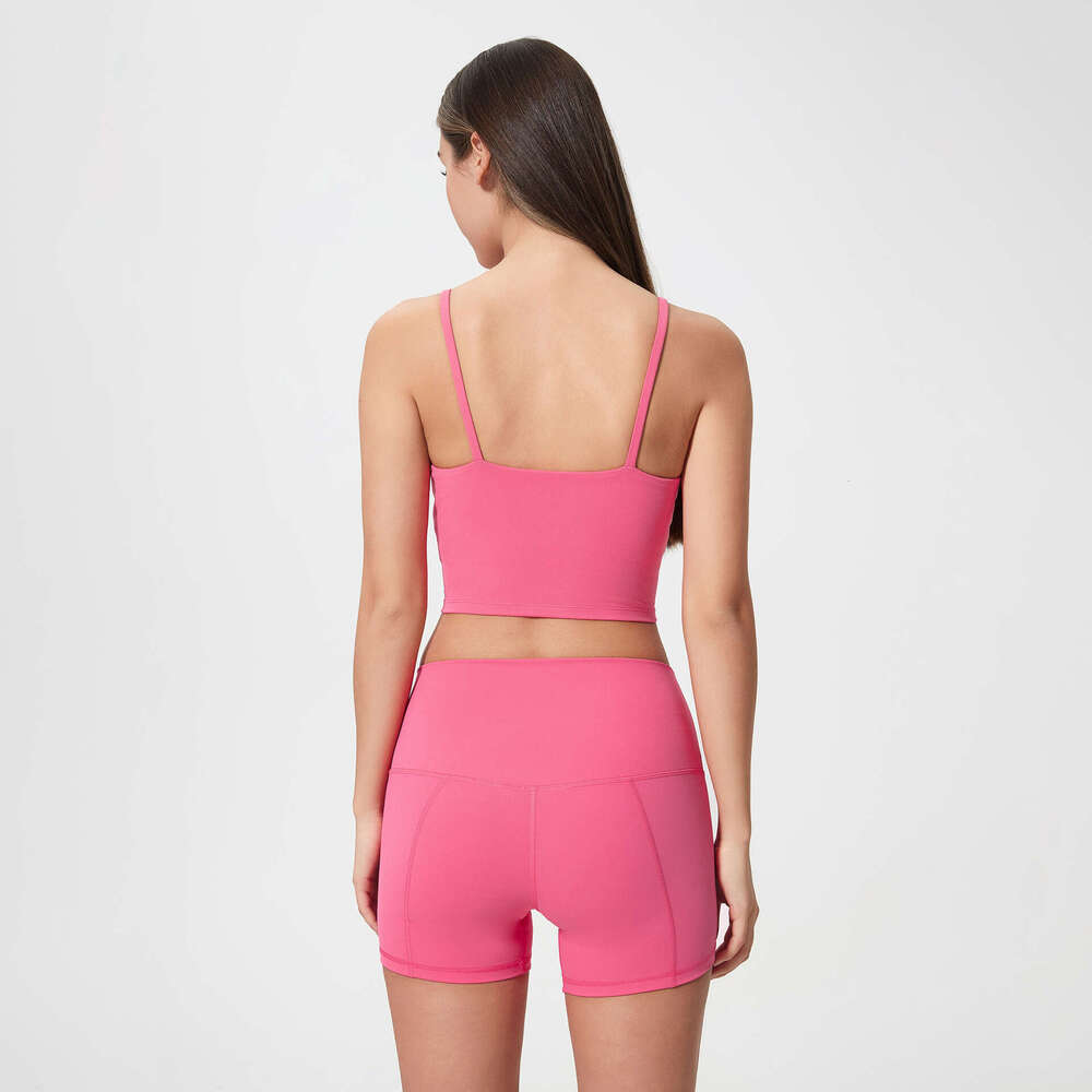 Spring summer collection of European American chest cushions, gathered for shock absorption, beautiful back, sexy suspender, sports and fiess yoga top