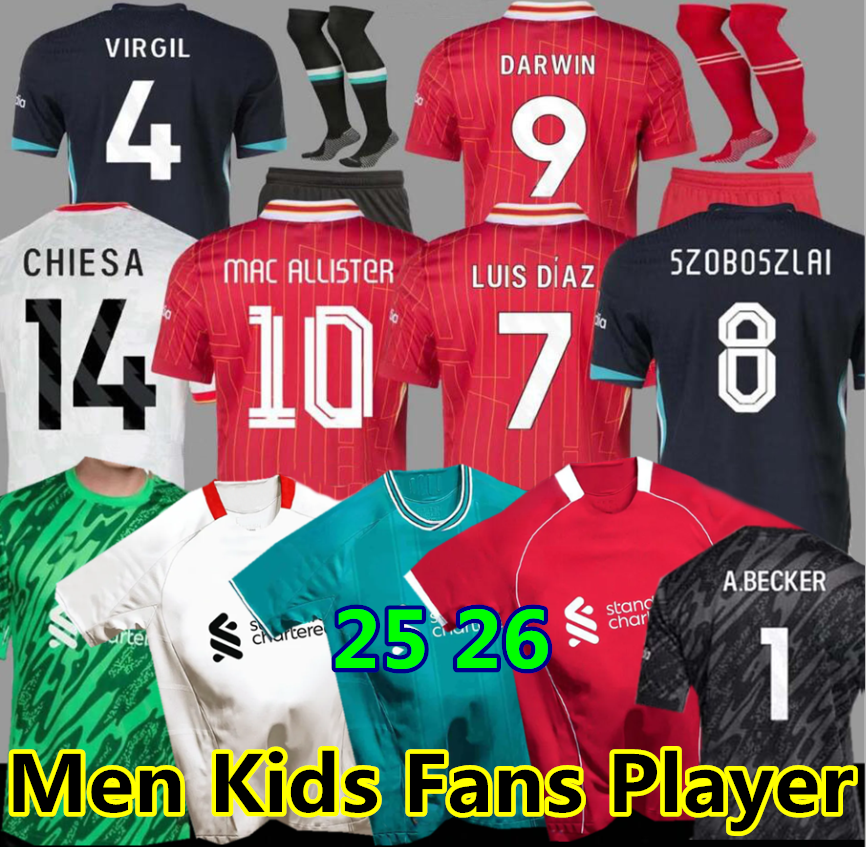 DARWIN 23 24 25 Soccer Jerseys 2023 2024 Football Shirts Men Kids Kits Uniforms ALLISTER