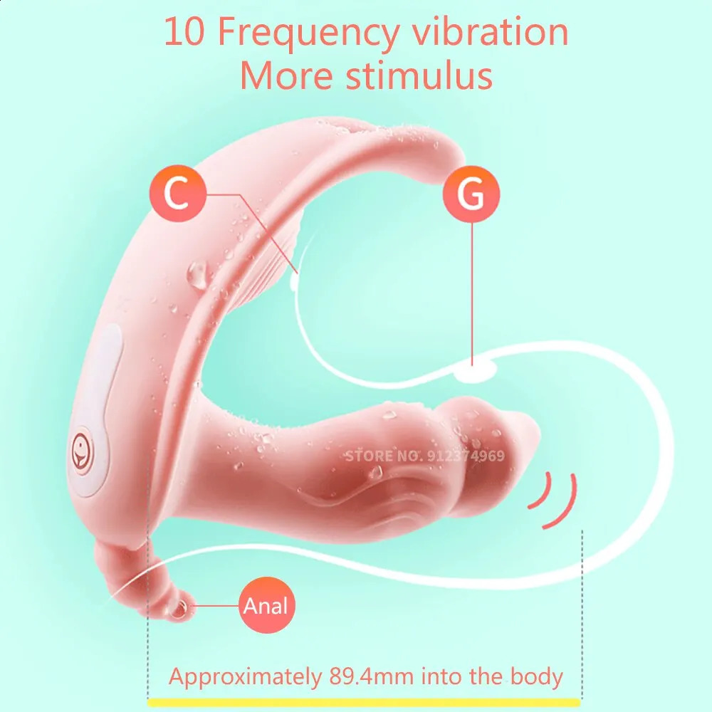 Remote control vibrator for womens wearable underwear and penis Gspot clitoral stimulation adult sex toy coupler vibration massager 250313