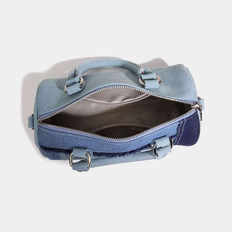 Cydrical Boston Messenger Bags For Women Designer Handbag Purses 2024 New In Fashion Denim Splicing Shoulder Crossbody