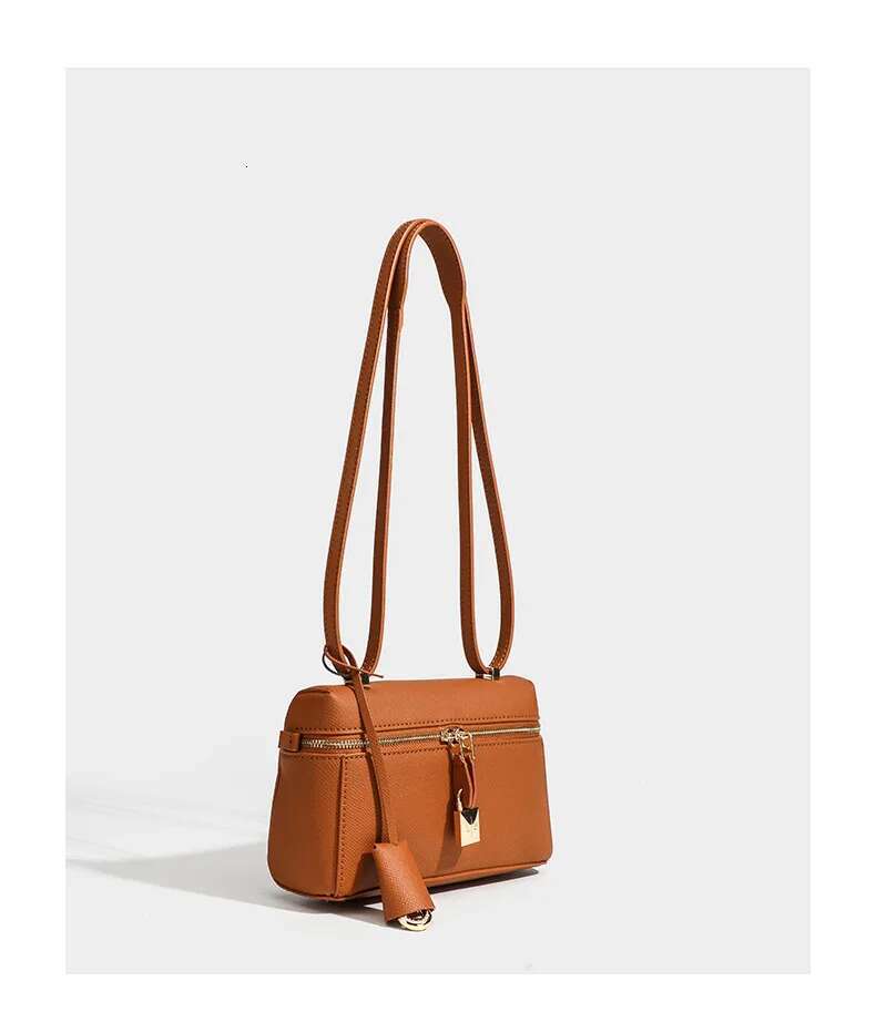 Women's Bags Women's Bags New Small Square Baotou Layered Leather Women's Handbag Single Shoulder Crossbody Bag