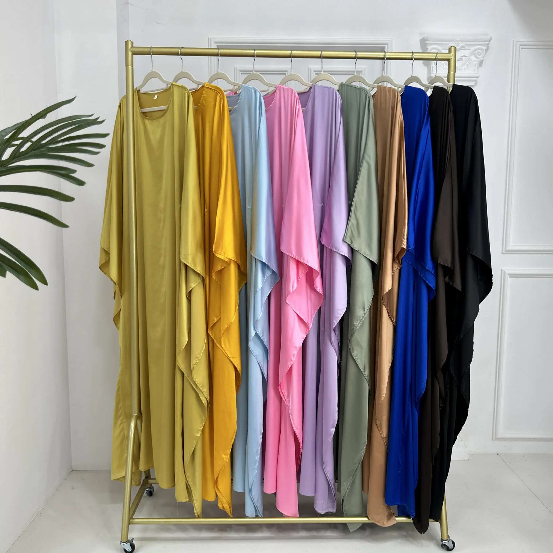 Butterfly Abaya Inside Belt Muslim Party Long Dress Plain Abayas For Women Dubai Turkey Islamic Clothing Ramadan Eid Kaftan Robe