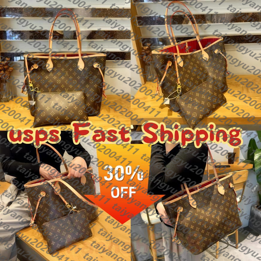 Luxurys Designer 2pcs Set Women Bags Handbag Shoulder Messenger Classic Style Fashion Composite Lady Clutch The Tote Bag Female Coin Purses Wallet 5A