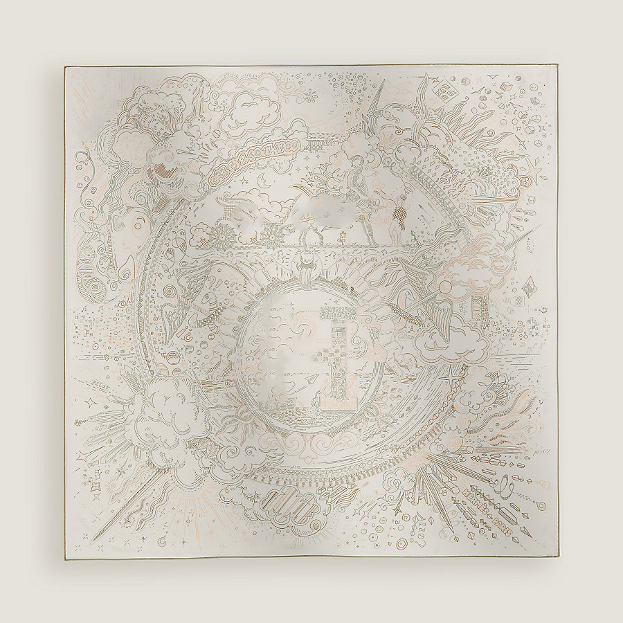 H004187S16 Super silk quest scarf Hand-rolled twill silk H square scarf top brand H summer Scarves High End Classic Letter pattern Designer shawl Scarves