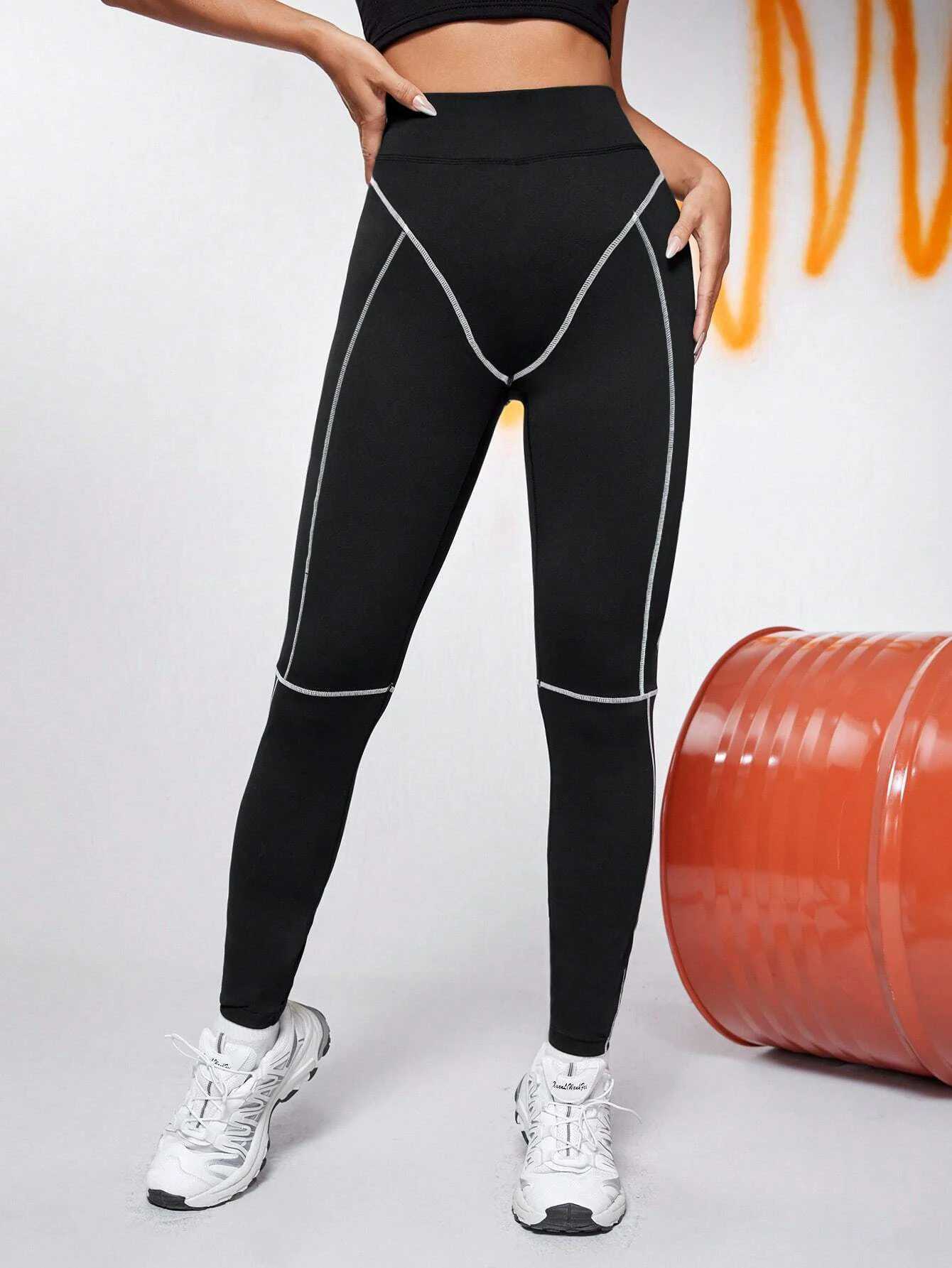Active Pants Fitn Women Sport Seaml Leggings High Waist Elastic Solid Leggings Gym Jogging Quick Dry Push Up Slim Pants Female Y2503122D52