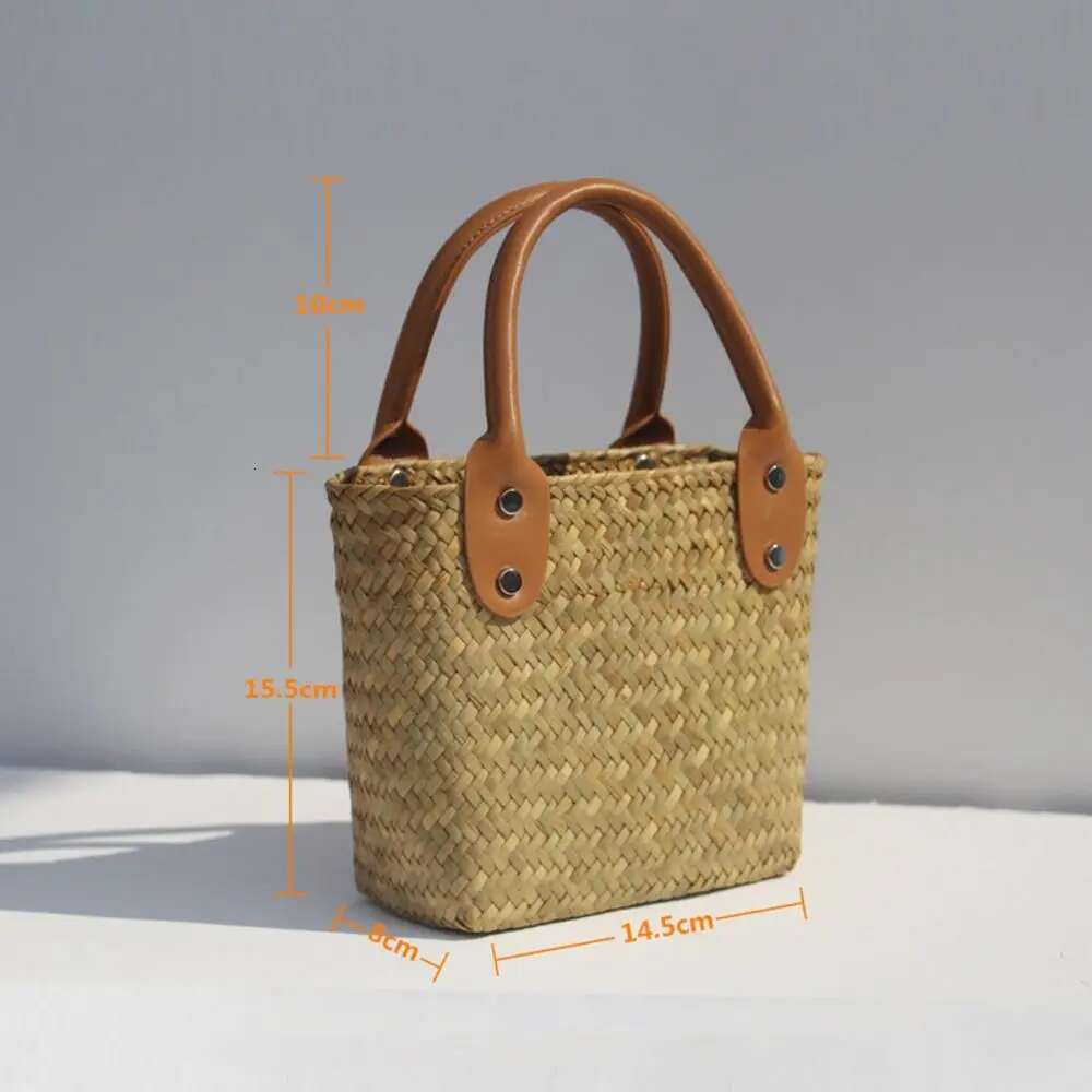 NEW Straw Woven Women Summer Beach New Versatile Shoulder Fashion Rattan Handbag Tote Bag Large Capacity