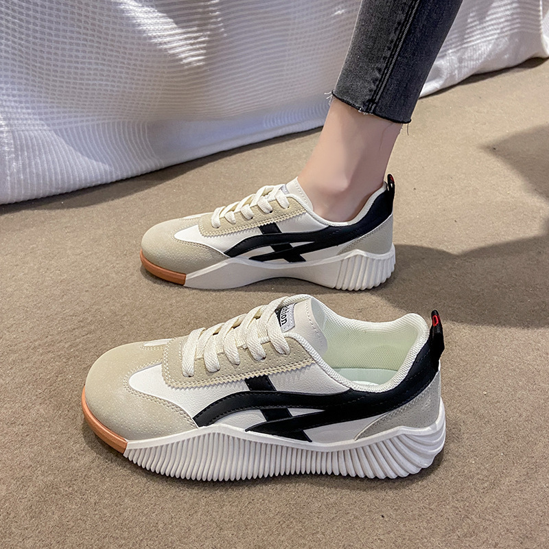 2025 New Korean Designer Trendy Fashion Flat White Breathable Casual Women's Student Union Running Shoes
