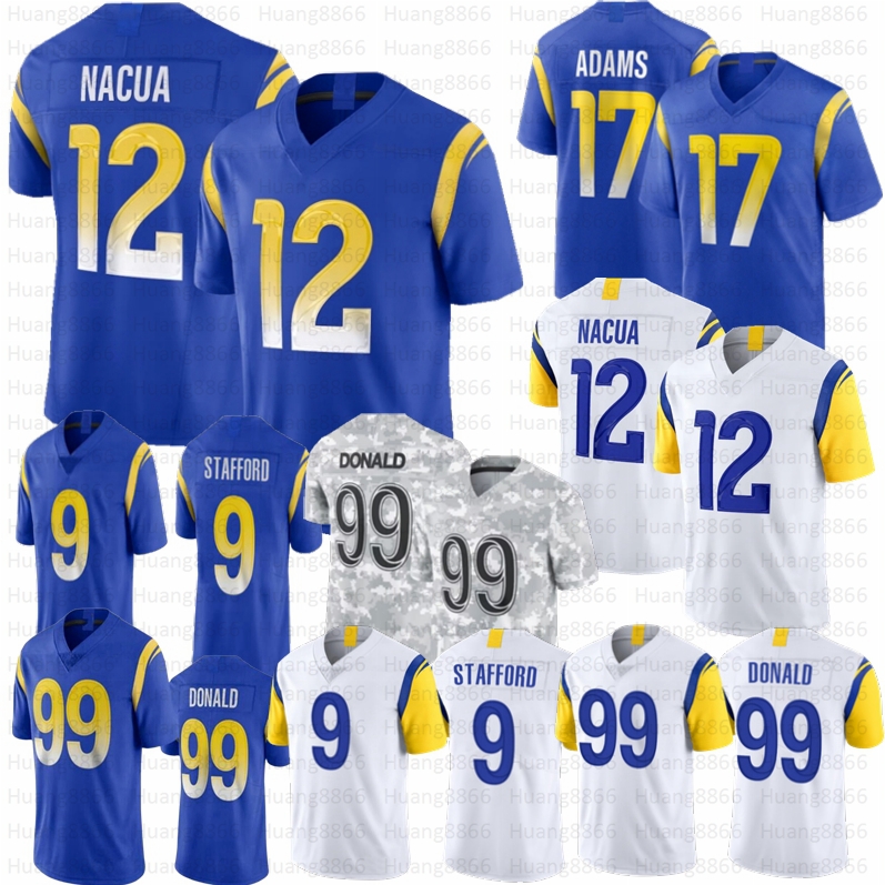 Davante Adams Jared Verse Puka Nacua Football Jerseys Aaron Donald Matthew Stafford Blake Corum Kyren Williams Jimmy Garoppolo Warner Eric Dickerson
