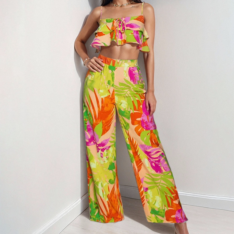 2025 Spring New Style Elegant Bohemian Strap Off Shoulder Strapless Two Piece Set