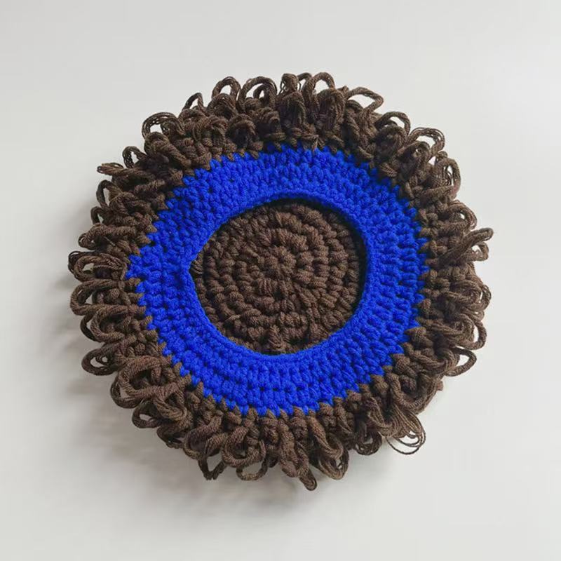 baseball cap Children's wig autumn/winter 2025 new style funny 100 day shooting explosive head baby yarn hat