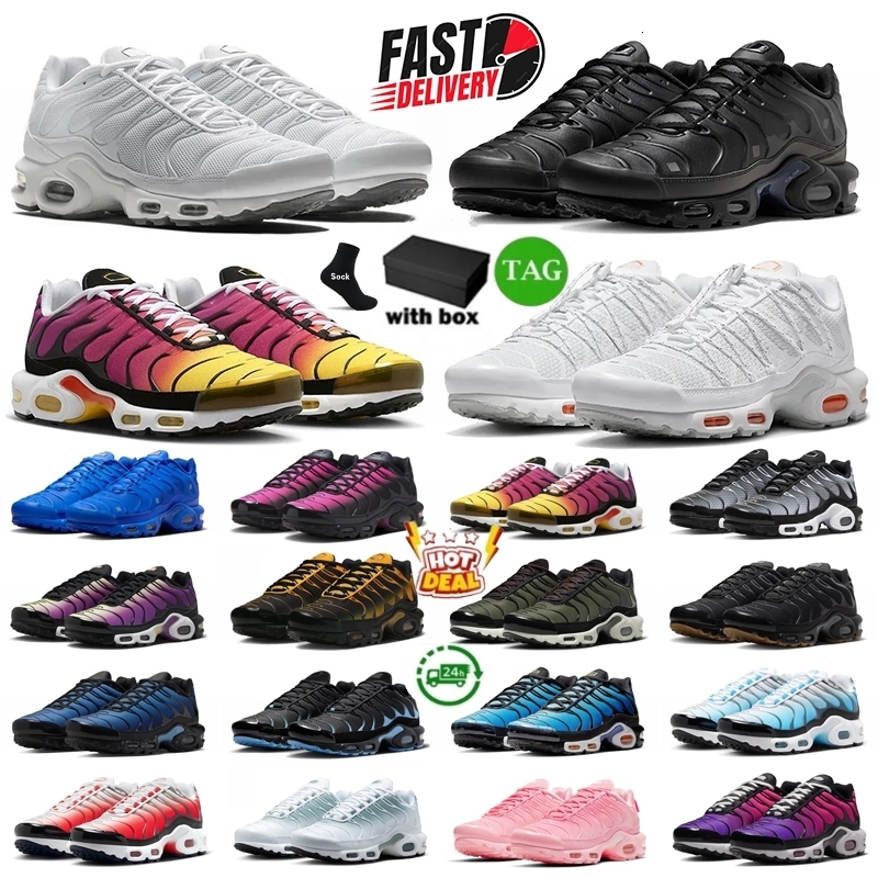 With box Tn Plus tns designer shoes Running Shoes tn Fr Toggle Utility Women Triple White Metallic Reflective Mens shoes Trainers sneakers