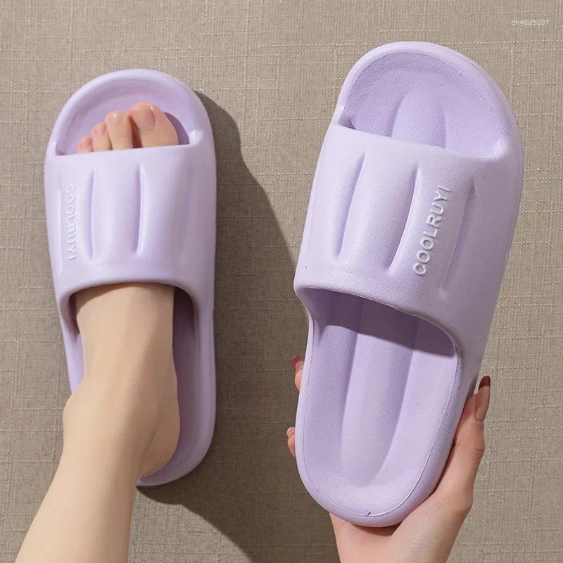 Slippers Home Soft Sole Platform Women 2025 Summer Thick Bottom Cloud Slides Woman Indoor Non-Slip Bathroom Female zhanyishengli