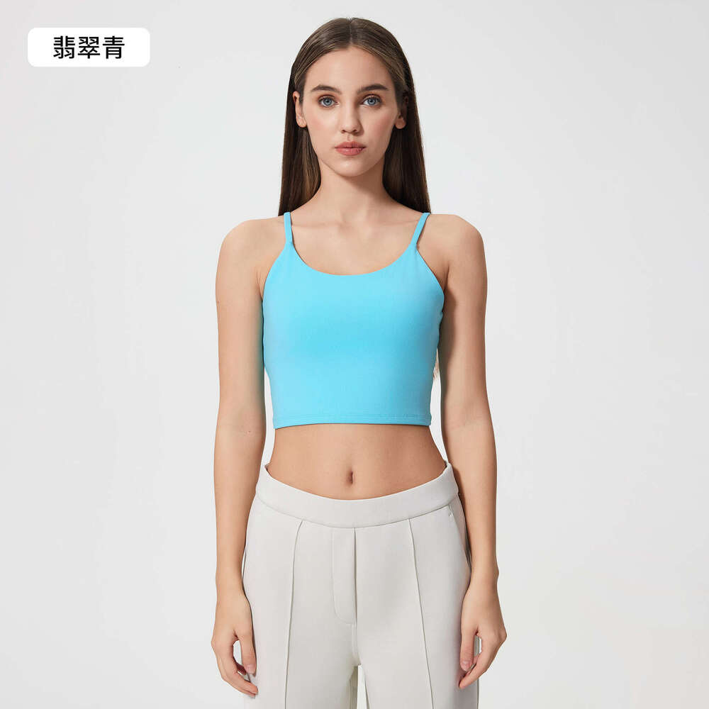 Spring summer collection of European American chest cushions, gathered for shock absorption, beautiful back, sexy suspender, sports and fiess yoga top