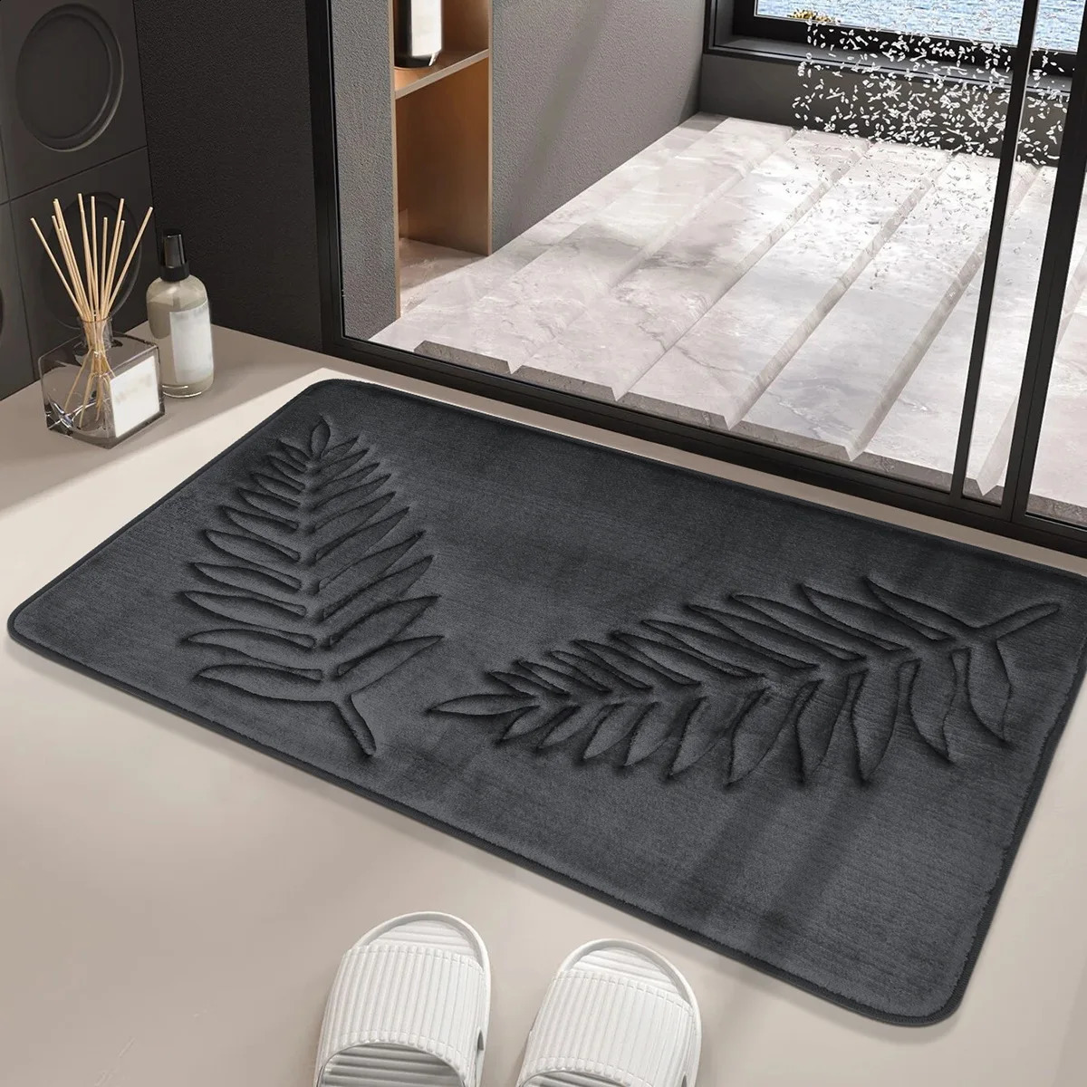 3pcs/set Bathroom Floor Mat Bedroom Living Room Memory cotton Rug Soft Washable Carpet Anti Slip Bathroom Entrance Doormat 250313