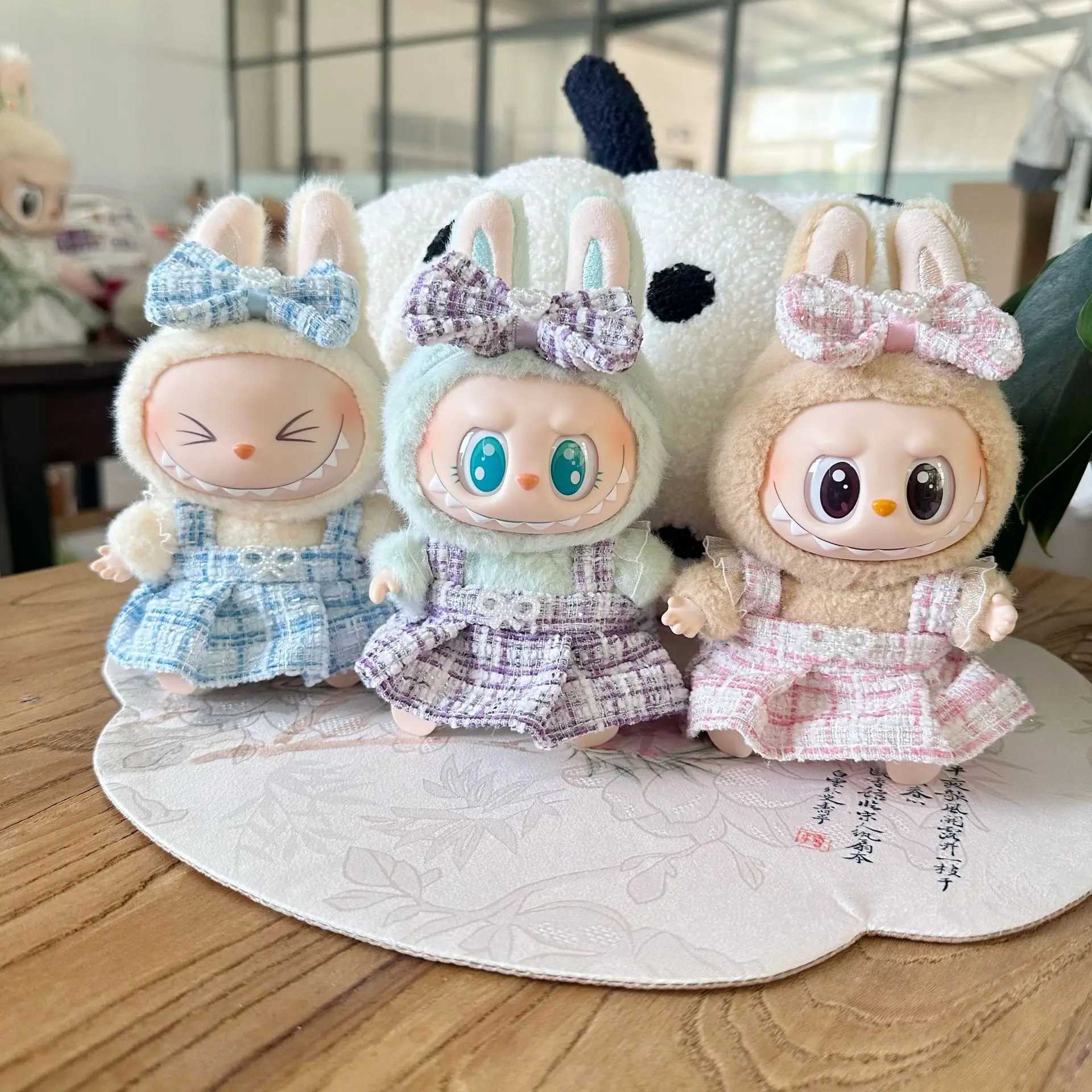 Labubu Ropa Cute Doll Clothes Outfit Accessories Classic Dress Set for 17CM Labubu V2 Mini Dolls Clothing Girl Kid GiftT250313