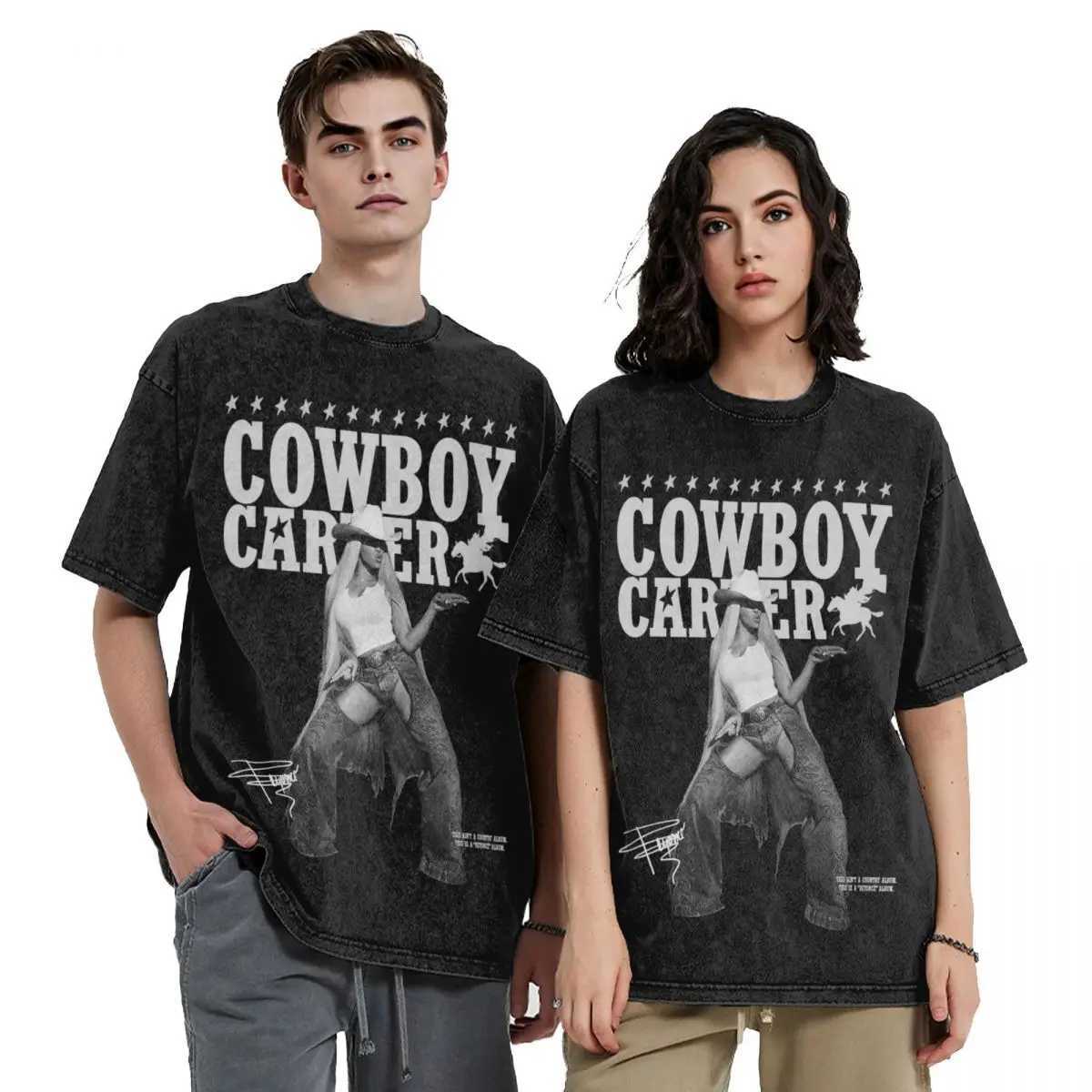 Cowboy Carter Album Beyonc 2024 Tour Costume Washing T-shirt Mens T-shirt Summer T-shirt T Top Cotton X250504 - view 3