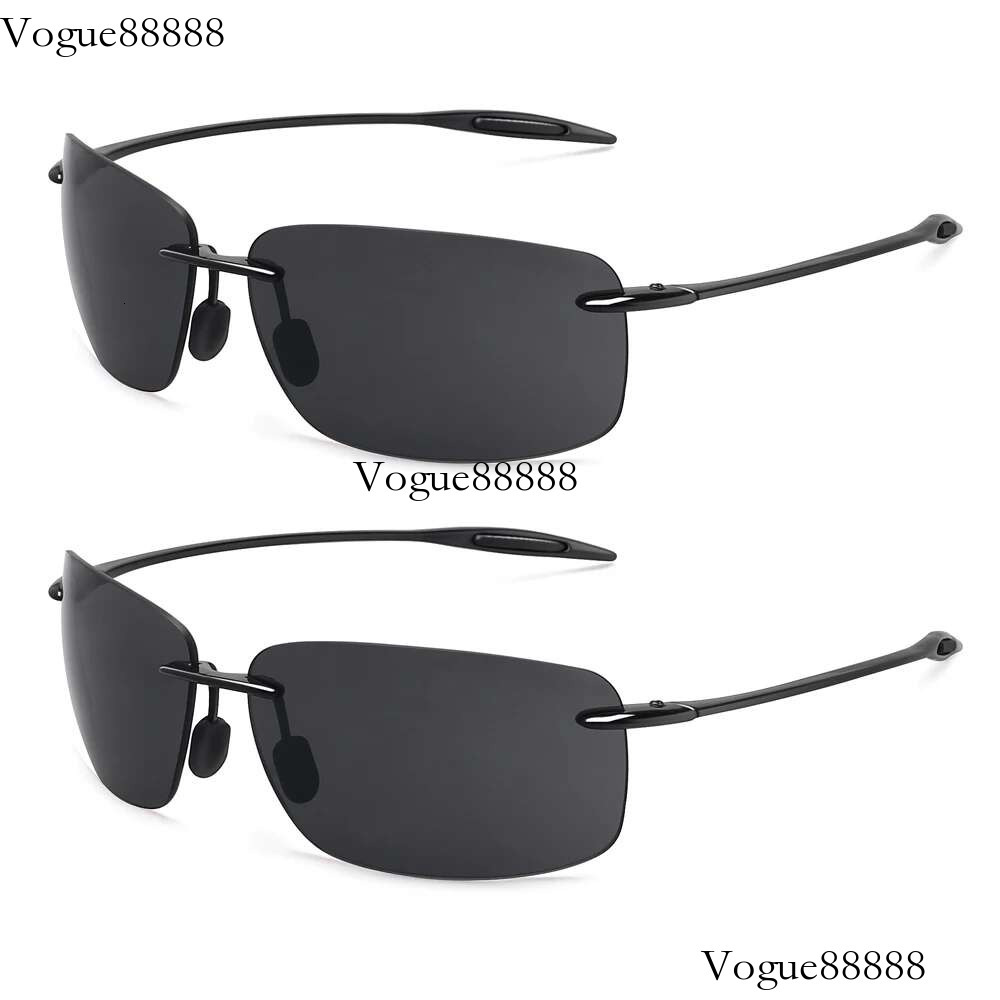 MAXJULI Men Sunglasses Classic Fashion Driving Sports Sun Glasses Rimless Male Female TR90 Frame UV400 Women's Eyewear 8009