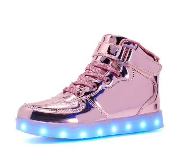 LED light shoes luminous sports shoes suitable for children and adults mens and womens tennis suitable for children boys girls luminous sliding boots 