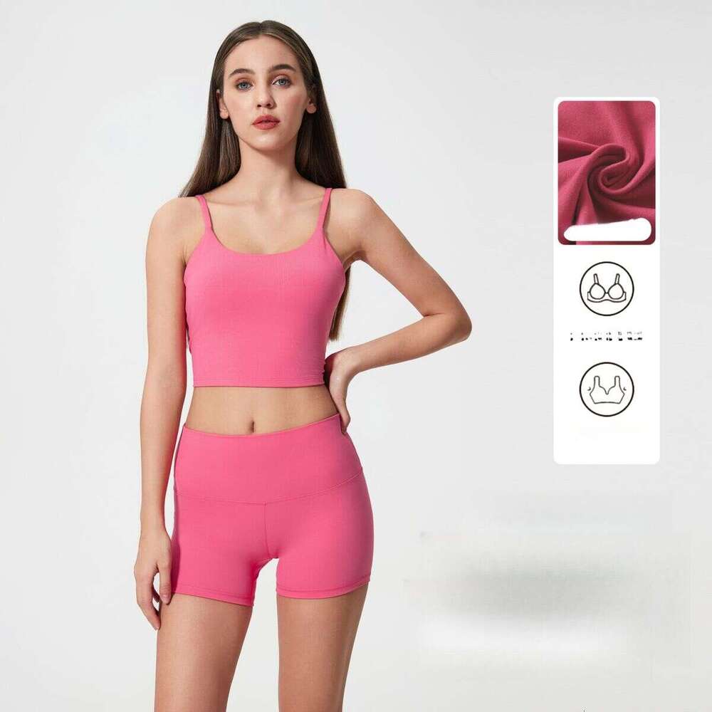 Spring summer collection of European American chest cushions, gathered for shock absorption, beautiful back, sexy suspender, sports and fiess yoga top