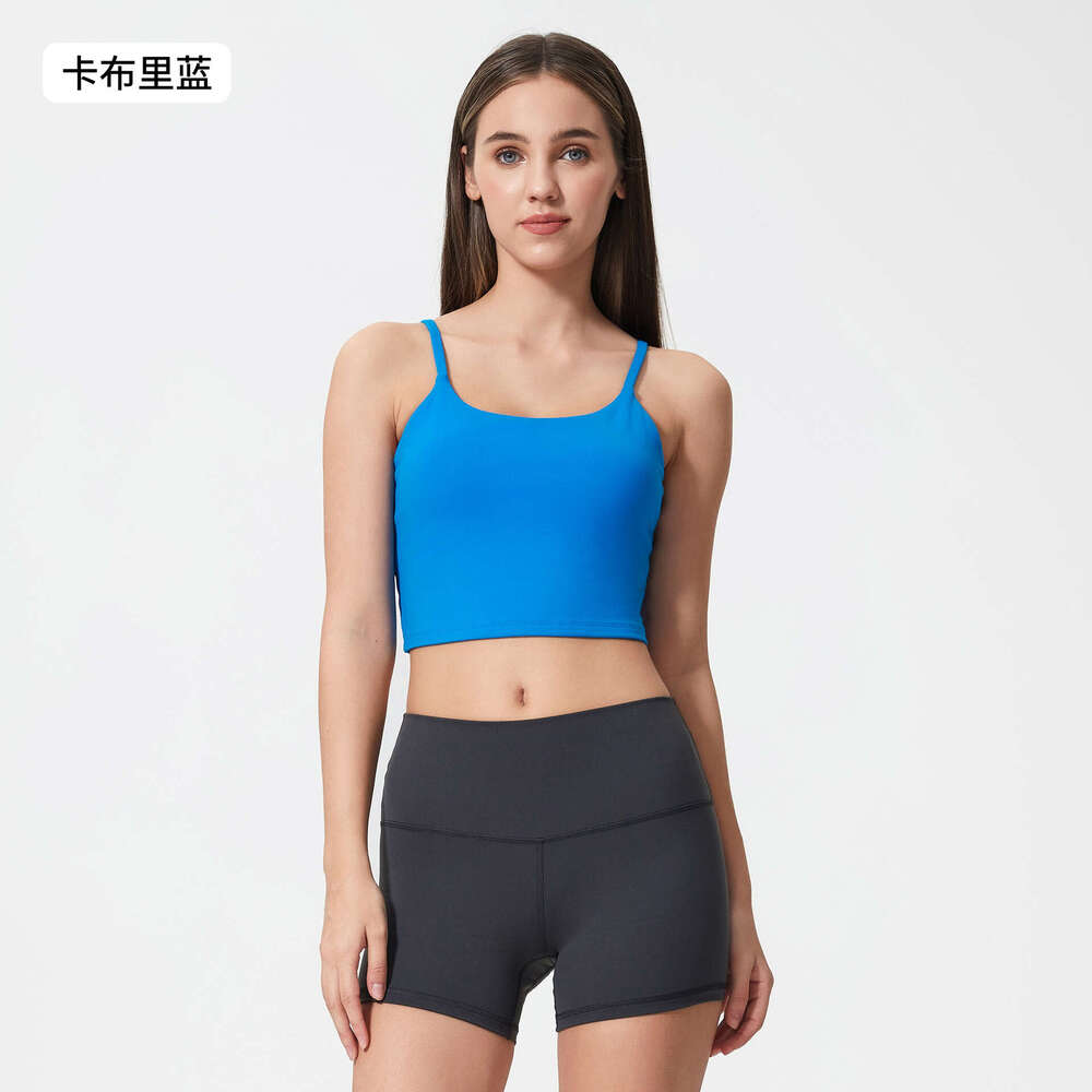Spring summer collection of European American chest cushions, gathered for shock absorption, beautiful back, sexy suspender, sports and fiess yoga top