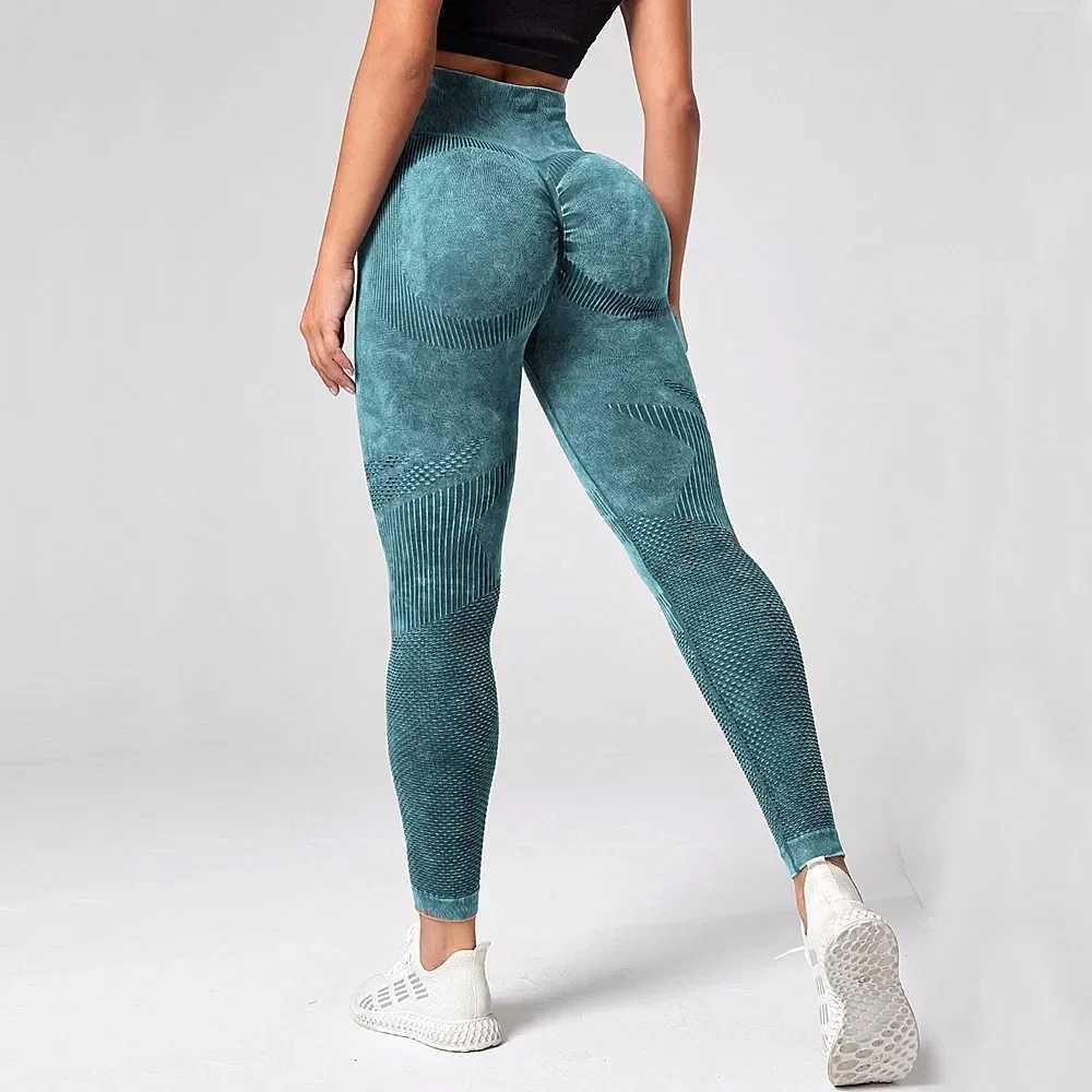 Active Pants 2025 Womens Leggings Washing pants Bubble Butt Push Up Fit Legging High Waist Scrunch Tight Womens Gym Seaml Legging Y2503129XG4