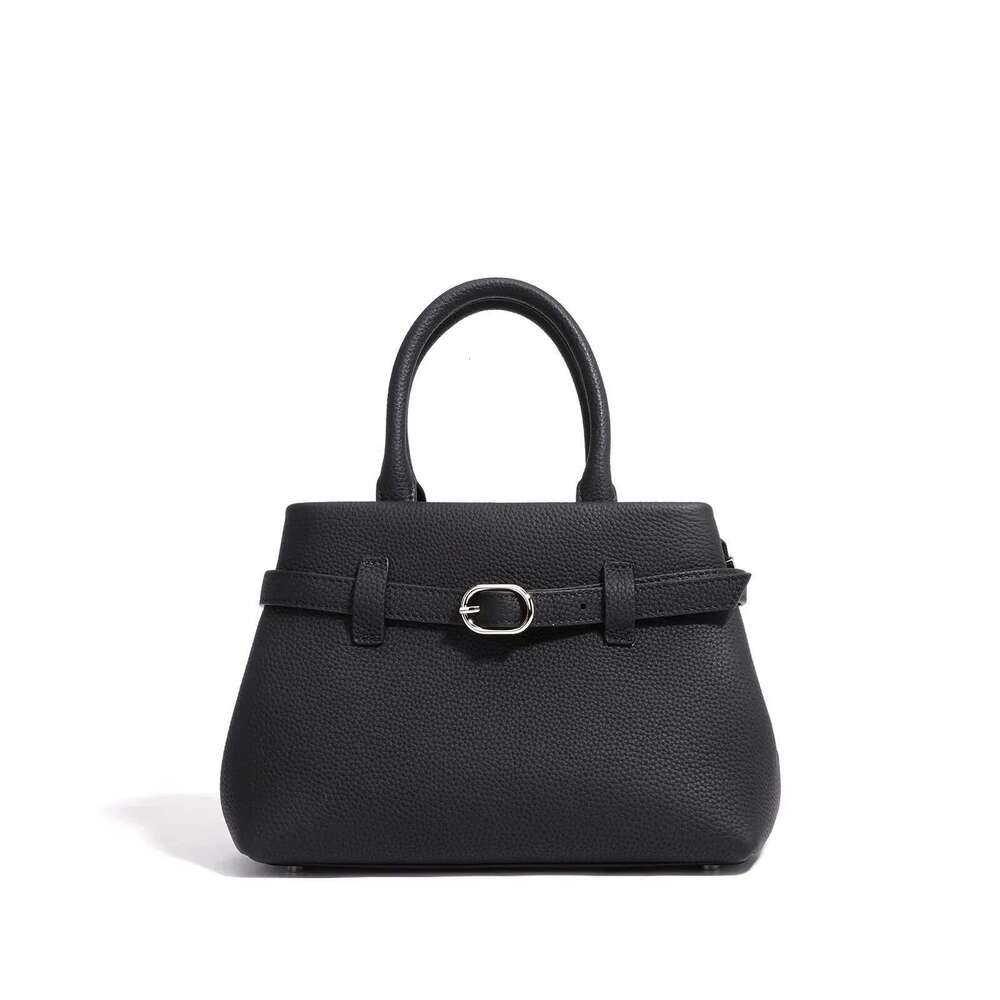 Women's Bags New Leather Handbag Premium Simple Versatile Messenger Niche Design Commuter Women's Bag Exquisite and Compact