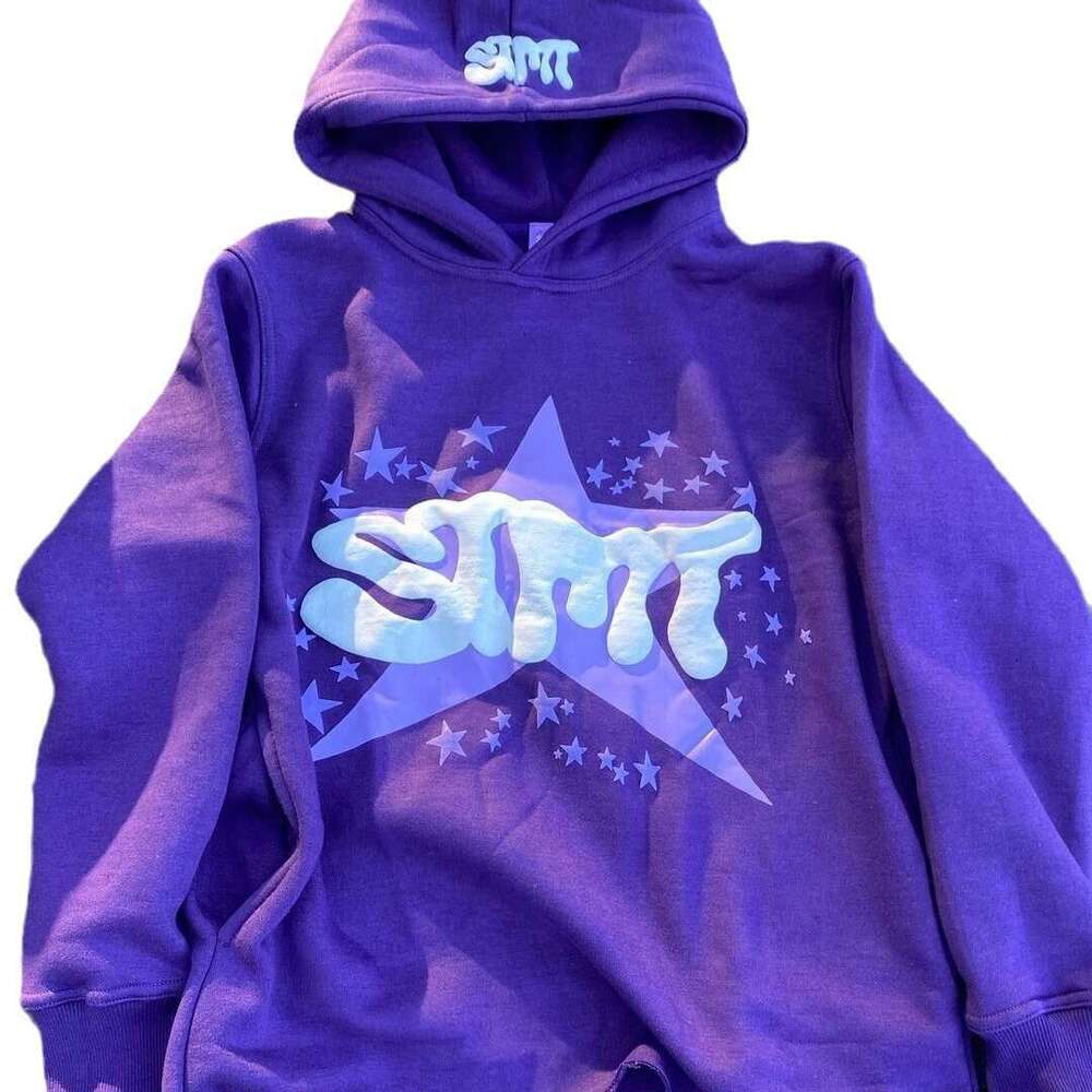 hot selling new street trend letter design men's and women's foam printed hoodie
